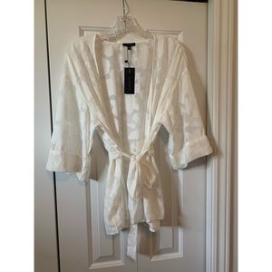 NWT White Flower Blouse Dynamite